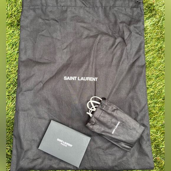 YSL Saint Laurent Paris Ace Mid Top Sneaker Luxury Designer Canvas Shoe 41/ 10 - Picture 10 of 11